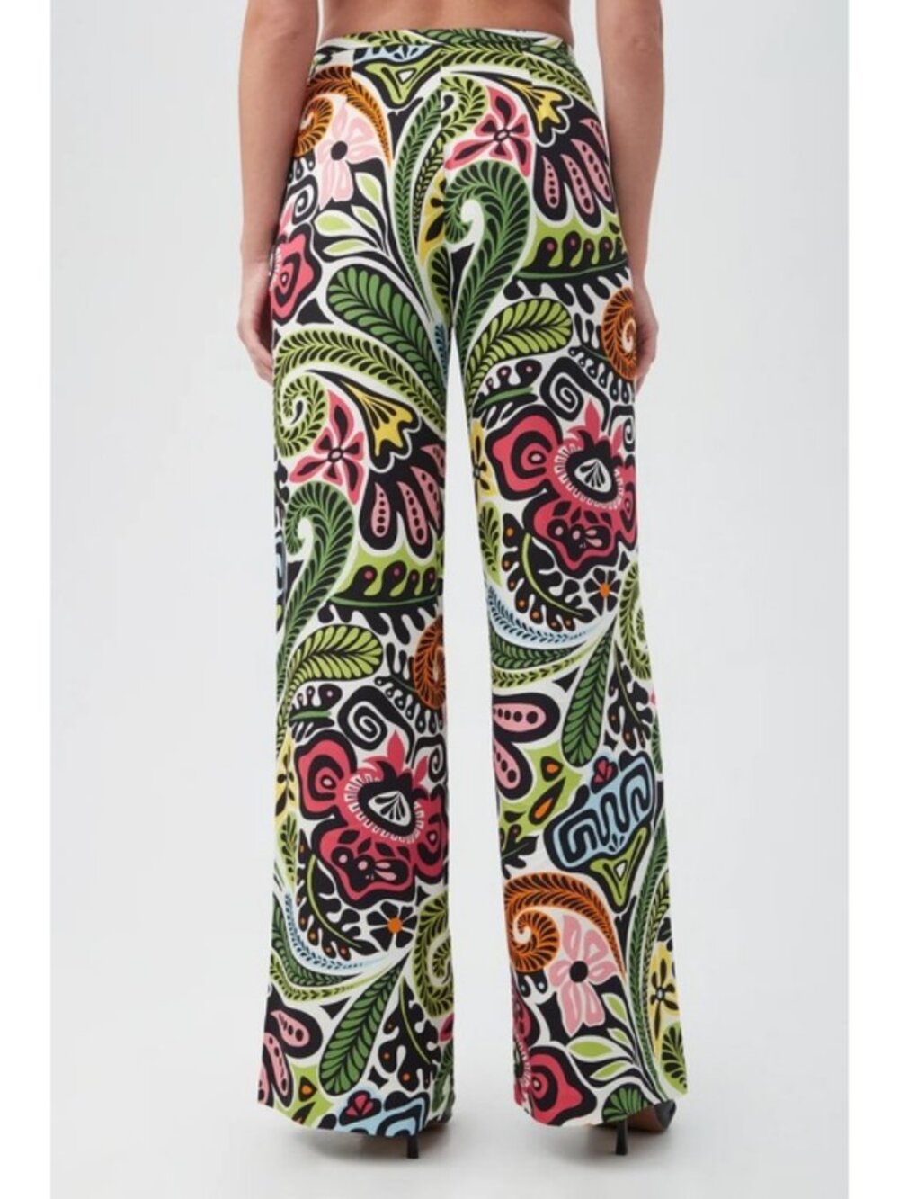 💕TRINA TURK💕 Tavia Wide-Leg Pant ~ Tiki Multi-Color Festival Boho Print 12 NWT - Picture 5 of 14